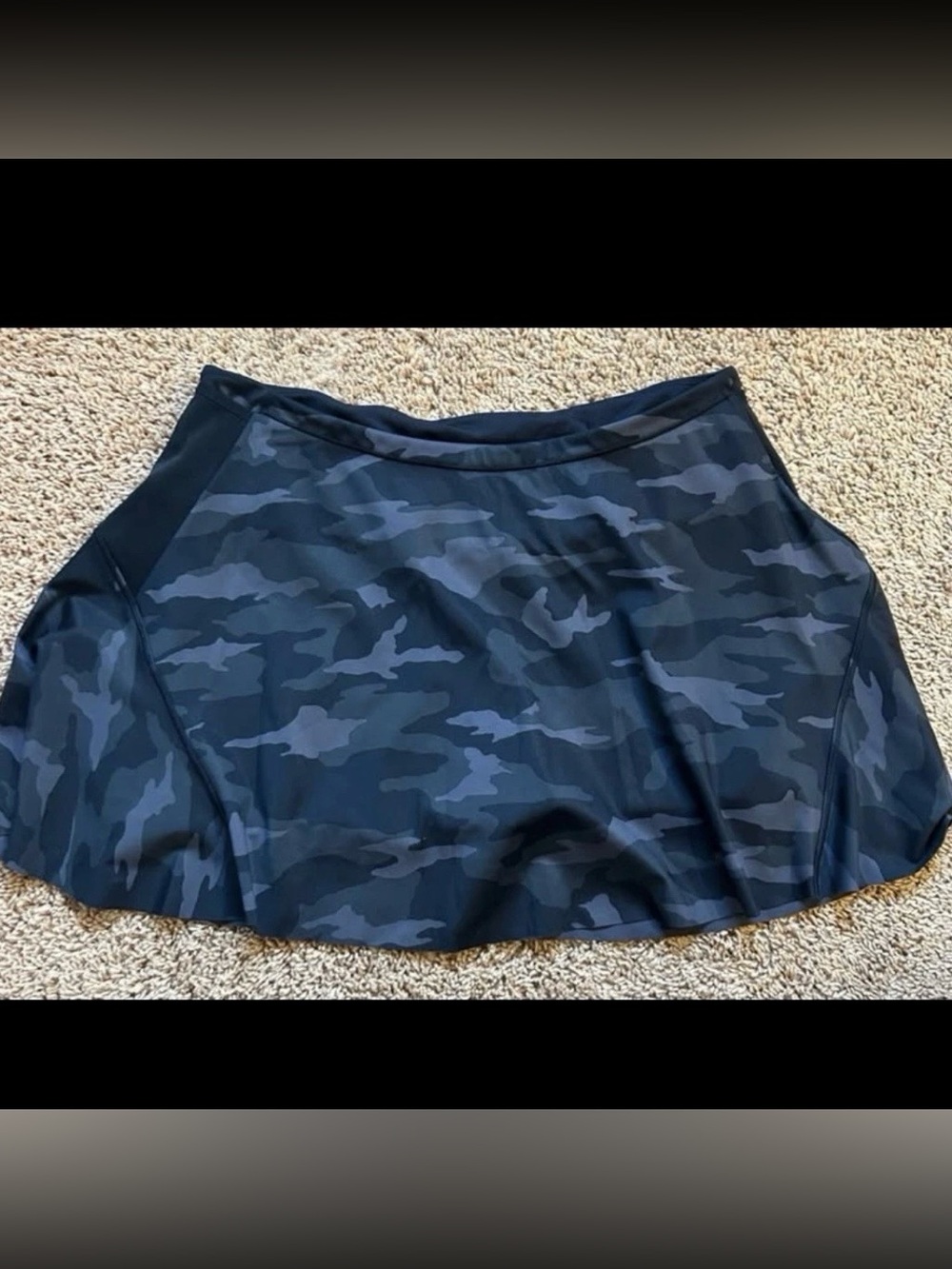 Athleta Match Point Camo Skort Black Gray Womens XXS Tennis Paddle Athleisure